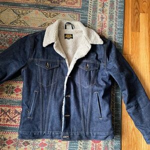 Brave Star Selvage Denim Sherpa-Lined Jacket made in USA